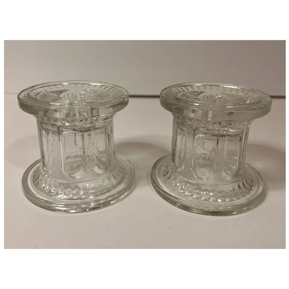Home Interiors Reversible Candleholder Set of‎ 2  2 3/4" Tall x 3" / 2 1/2" Wide - Picture 1 of 5